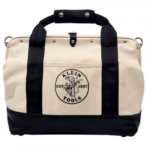 Klein 5003-18 18-in. Canvas Tool Bag with Leather Bottom