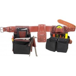 Occidental Leather B8080DB OxyLights Framer Tool Belt Package w/ Double Outer Bag - Black 