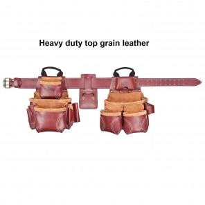 Custom LeatherCraft 21453 18 Pocket Pro Framer's Heavy Duty Leather Combo System (Fits waist sizes 29-42 in)